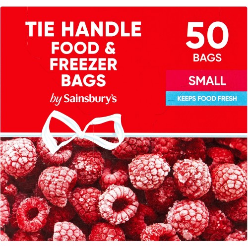 Sainsbury's Tie Handle Food & Freezer Bags Small (50) Compare Prices