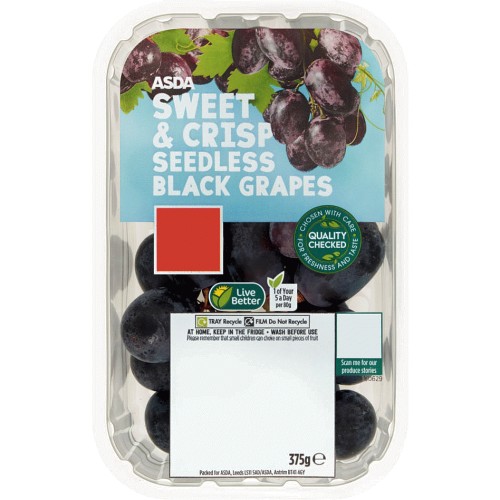 ASDA Sweet & Crisp Seedless Black Grapes (400g) Compare Prices & Where To Buy Trolley.co.uk