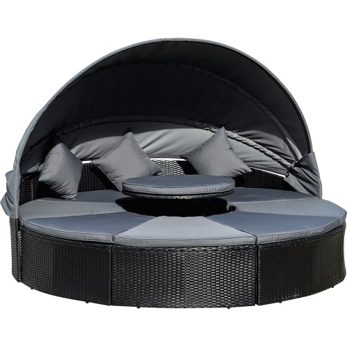 Outsunny 6 Seater Rattan Daybed Lounge Set with Retractable Canopy Compare Prices & Where To