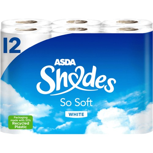 ASDA Shades So Soft Toilet Roll 12 Rolls 12roll Compare Prices