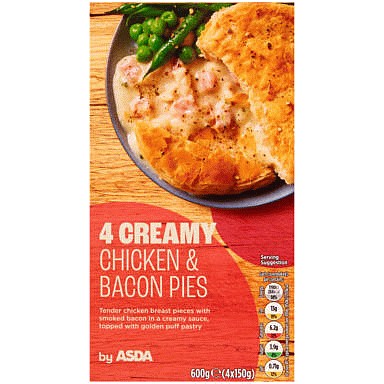 Birds Eye 4 Shortcrust Chicken Pies (4 x 620g) Compare Prices