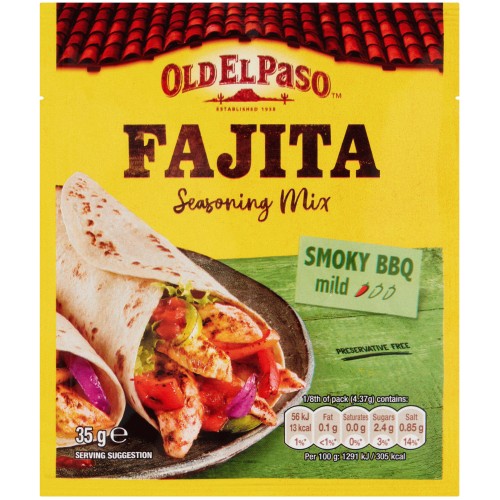 Old El Paso Smoky BBQ Fajita Seasoning Mix (35g) Compare Prices