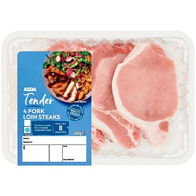 ASDA Tender 4 Pork Loin Steaks (440g) Compare Prices & Where To Buy