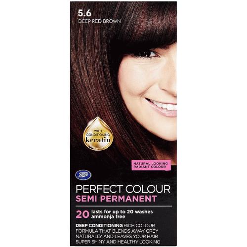 Boots Perfect Colour Deep Red Brown Hair Dye Semi Permanent Compare