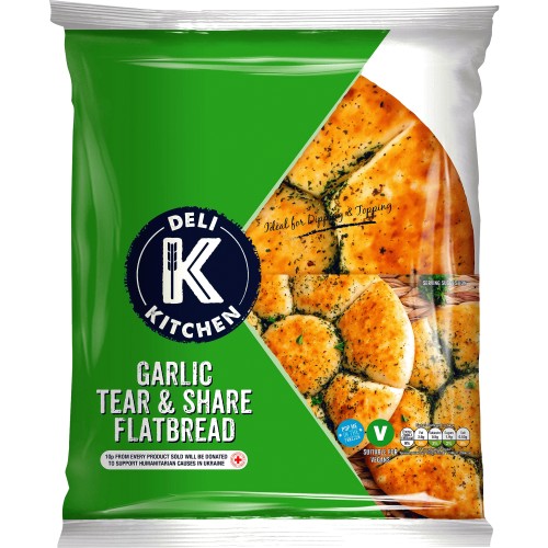 Deli Kitchen Garlic Tear & Share Flatbread (275g) Compare Prices