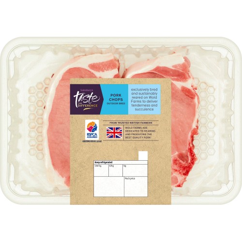 Sainsbury's Outdoor Bred British Pork Chops Taste the Difference