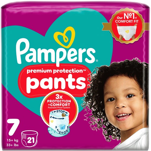 Pampers BabyDry Superhero Nappy Pants Size 7 21 Nappies 17kg