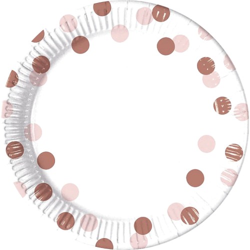 Home Rose Gold Spot Paper Plates (12) Compare Prices & Where