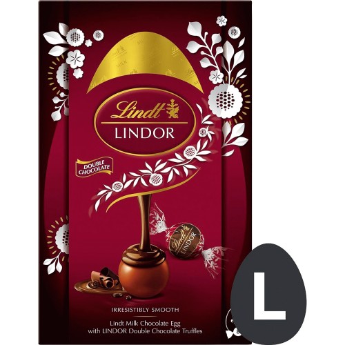 Lindt LINDOR Chocolate Egg with Double Chocolate Truffles (260g