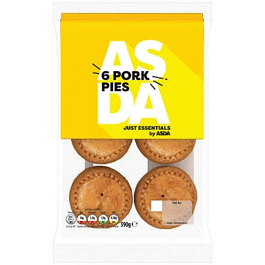 JUST ESSENTIALS by ASDA 6 Pork Pies (6 x 390g, 65g) Compare Prices