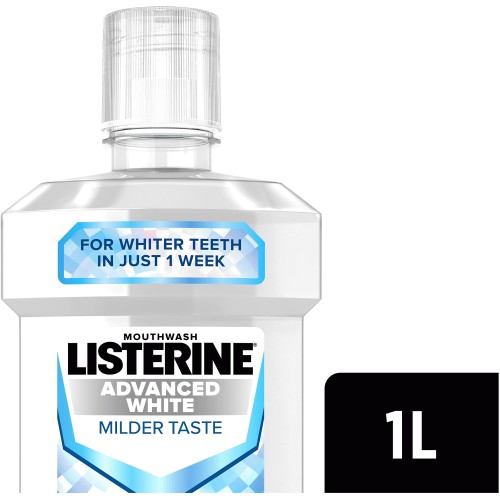 Listerine Advanced White Mouthwash Milder Taste (1 Litre) Compare