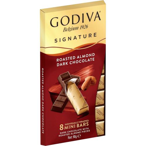 Godiva Dark Chocolate and Roasted Almond Mini Bars (8 x 90g) Compare