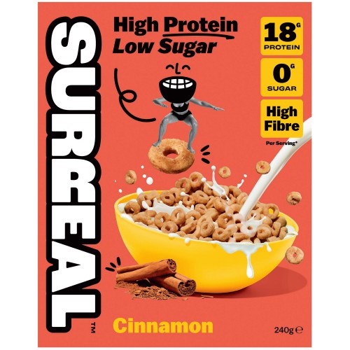 Surreal High Protein Low Sugar Cinnamon Cereal (240g) Compare Prices