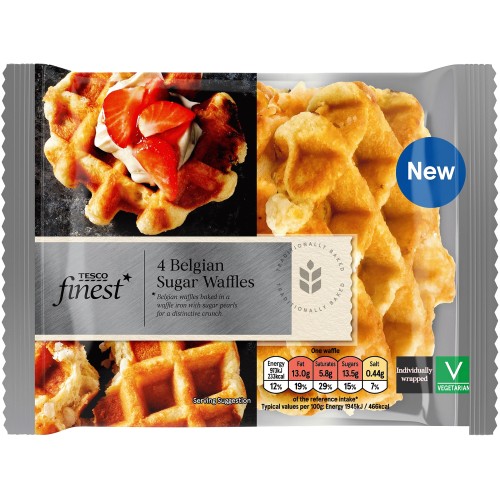 Tesco Finest 4 Belgian Sugar Waffles (200g) Compare Prices & Where To