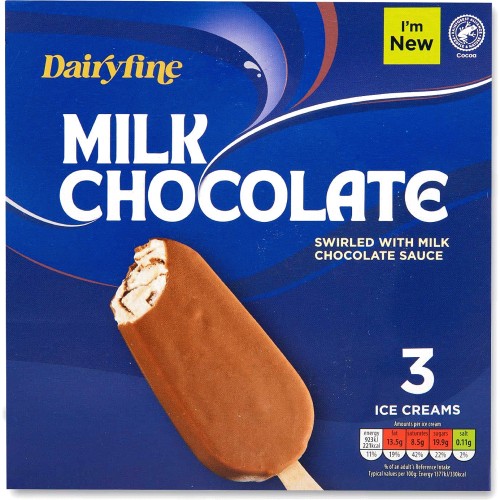 Mini Milk Vanilla Strawberry & Chocolate Ice Cream Lollies (12 x 35ml