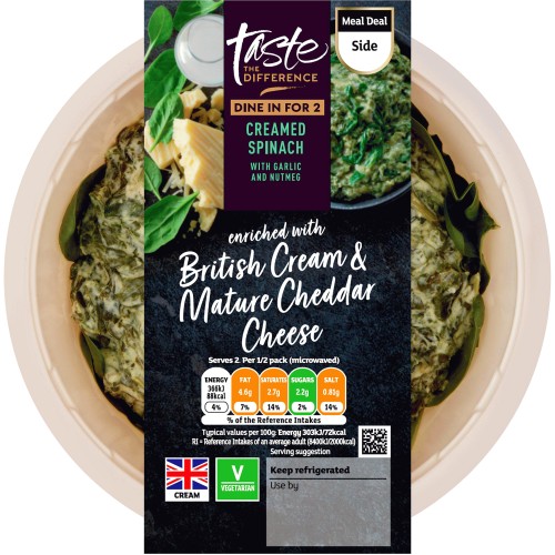 Sainsbury's Creamed Spinach with Garlic & Nutmeg Taste the Difference