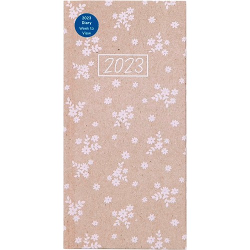 Tesco 2023 Kraft Floral Wtv Slim Diary Compare Prices & Where To Buy