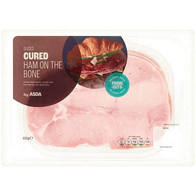ASDA Cracking Sliced Cured Ham on the Bone (400g) Compare Prices