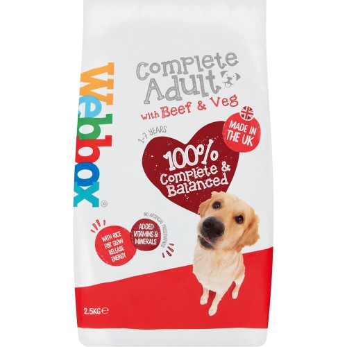 box Prime Complete Beef and Vegetables Adult Dry Dog Food (2.5kg