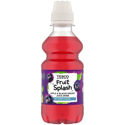 Tesco Fruit Splash No Added Sugar Apple & Blackcurrant Juice Drink