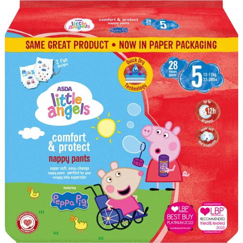 ASDA Little Angels Peppa Pig Nappy Pants Size 5 (28) Compare Prices