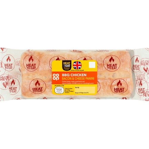 Coop BBQ Chicken Bacon & Cheese Panini Compare Prices & Where To Buy