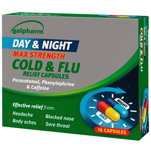 Galpharm Cold & Flu Day And Night Max Strength Capsules (16) Compare