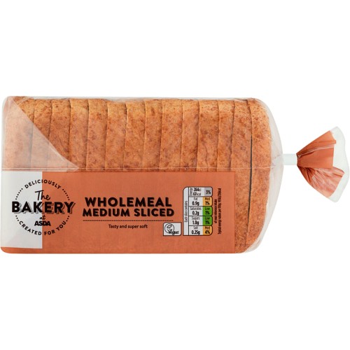The BAKERY at ASDA Wholemeal Medium Sliced (400g) Compare Prices