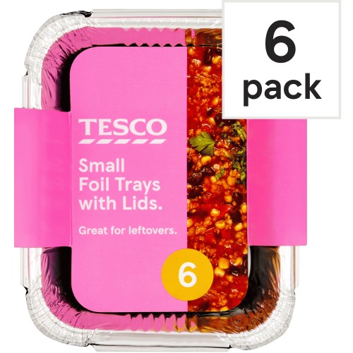 Tesco Oven Foil Small Trays With Lids (6) Compare Prices & Where To Buy Trolley.co.uk
