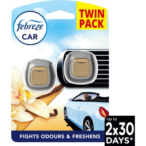 Febreze Car Clip Refill Vanilla Air Freshener (2) Compare Prices