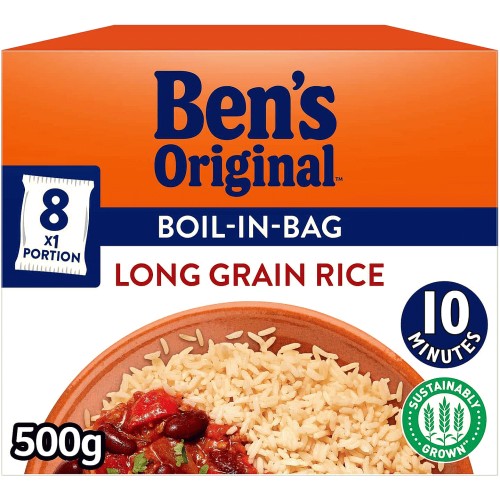 Uncle Ben's BoilinBag Long Grain Rice (8 x 500g) Compare Prices
