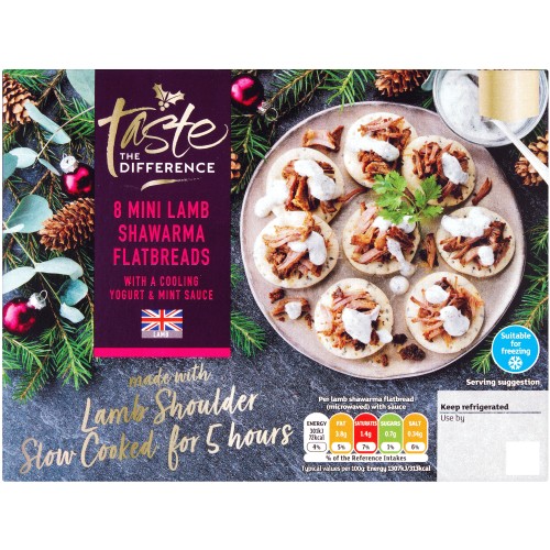 Sainsbury's Mini Lamb Shawarma Flatbread Taste the Difference (8 x 230g