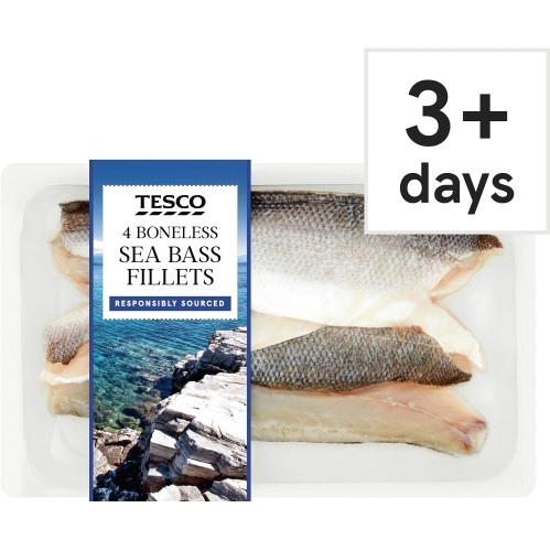 Tesco 4 Boneless Sea Bass Fillets (360g) Compare Prices & Where To