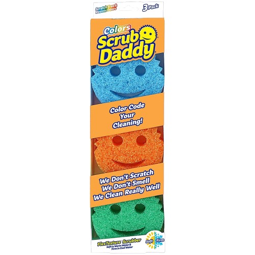 Scrub Daddy Colors Sponge Scrubber Multipack Dish Sponges for Washing