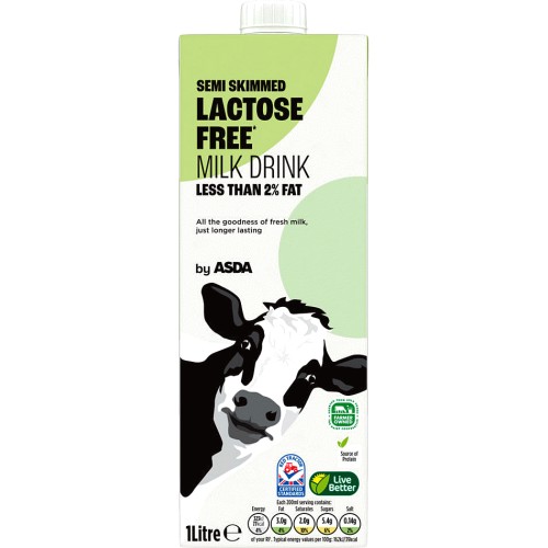 ASDA Lactose Free Semi Skimmed Milk (1 Litre) Compare Prices & Where