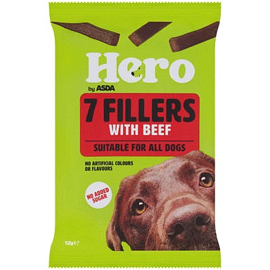 Hero by ASDA 7 Fillers With Beef Suitable For All Dogs (7 x 150g