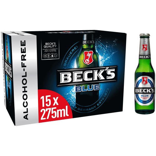Beck's Blue AlcoholFree Lager 0.05 ABV 15x275 Bottles (15 x 275ml