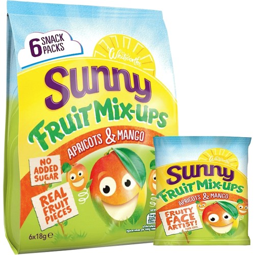 Whitworths Sunny Fruit MixUps Strawberries & Sultanas (4 x 18g