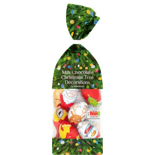 Sainsbury's Hollow Milk Chocolate Tree Decorations (168g) Compare