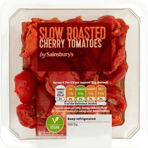 Sainsbury's Slow Roasted Cherry Tomatoes (140g) Compare Prices