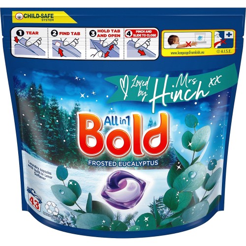 Bold Allin1 Frosted Eucalyptus Pods Washing Capsules 43 Washes Mrs