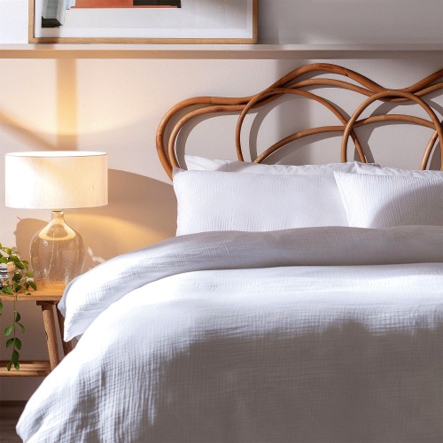 Habitat Med White Muslin Bedset Compare Prices & Where To Buy