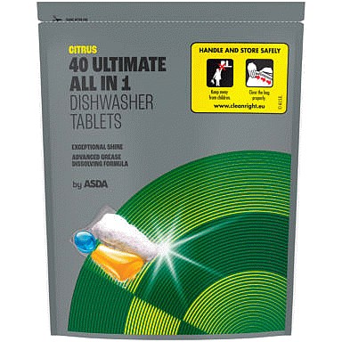ASDA All in 1 Citrus Dishwasher Tablets (60) Compare Prices & Where
