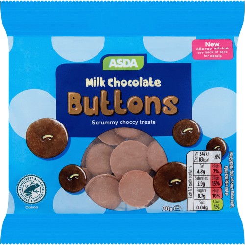 ASDA Milk Chocolate Buttons (30g) Compare Prices & Where To Buy