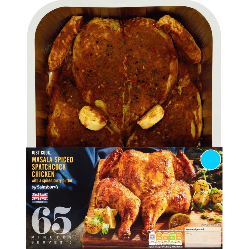Sainsbury's Just Cook Masala Spiced Spatchcock Chicken with a Spiced Curry Butter (3 x 1.26kg