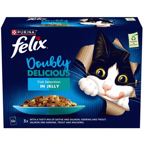 Felix As Good As It Looks Doubly Delicious Fish Cat Food 12x100 (12 x 100g) Compare Prices