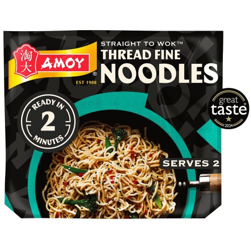 Amoy Straight to Wok Medium Noodles (2 x 150g) Compare Prices