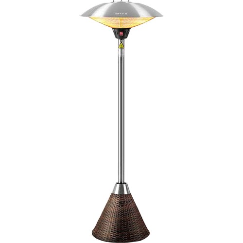 Patio Rattan Free Standing Electric Heater 2.1kW Brown Compare Prices