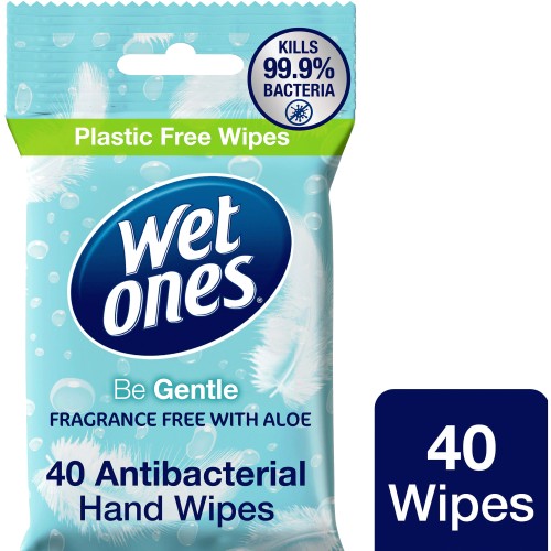 Wet Ones Be Gentle Original Antibacterial Hand Wipes (40) Compare