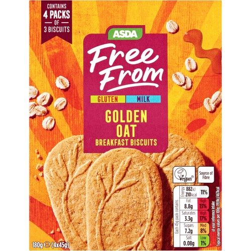 ASDA Free From Golden Oat Breakfast Biscuits (180g) Compare Prices & Where To Buy Trolley.co.uk
